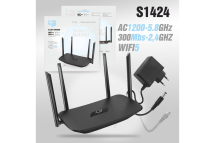 Роутер Wi-Fi LP-LINK WR880, 4 LAN-порта, 1 WAN-порт, 2,4-5 ГГц, черный