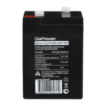 Аккумулятор 6V 4,5Ah GoPower LA-645 (Размеры: 70х47х100 мм, клемма F1)