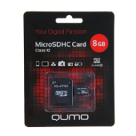 Карта памяти micro SD 8Gb Qumo class 10 с адаптером UHS-I Карта памяти micro SD 8Gb Qumo class 10 с адаптером UHS-I