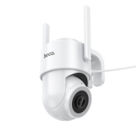 Видеокамера IP Hoco D10 Wi-Fi белая/2Mpx/Bluetooth/пластик/внешняя IP65/256Gb Видеокамера IP Hoco D10 Wi-Fi белая/2Mpx/Bluetooth/пластик/внешняя IP65/256Gb