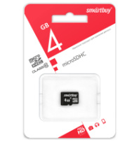 Карта памяти micro SD 4Gb SmartBuy class 10 без адаптера